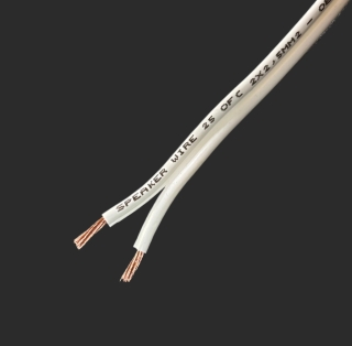 OEHLBACH Speaker Wire 25 Weiß - Lautsprecherkabel 2x2,5mm Weiß | Preis pro Meter
