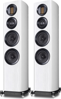 Wharfedale EVO 4.3, Weiß-Echtholz - 3-Wege Standlautsprecher, Paar | Neu
