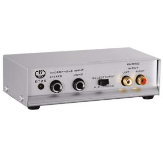 B-Tech BT26 Silver v.2 - MM Phono Vorverstärker inkl. Netzteil