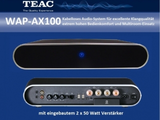 TEAC WAP-AX100 - LAN- und WLAN-fähiger Audio-Receiver mit 2 x 50 Watt UVP war 549 € | Auspackware, sehr gut