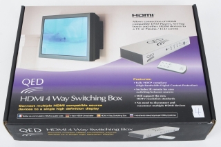 QED HDMI Switch HDMI-Umschalter 2xIN 1xOUT mit Fernbedienung