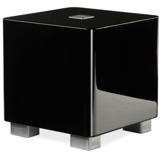 REL T/5x Schwarz Hochglanz Downfiring Aktiv-Subwoofer