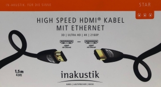 Inakustik Star Serie High-Speed HDMI-Kabel mit Ethernet 1,5 m
