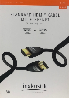 Inakustik Star High Speed HDMI Kabel mit Ethernet 7,5m