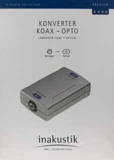 Inakustik Premium Konverter Koax > Toslink; 230V AC | Neu