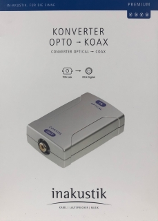 Inakustik Premium Konverter Toslink > Koax; 230V AC | Neu