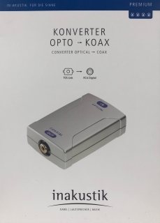 Inakustik Premium Konverter Toslink > Koax; 230V AC