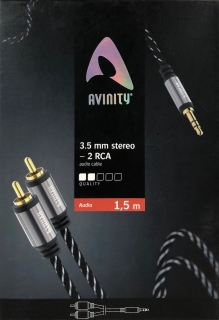 Avinity 3,5mm² Klinke auf Cinch-Kabel 1,5 m Stereo
