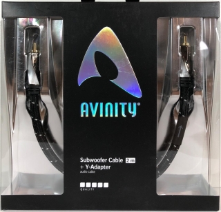 Avinity Subwooferkabel mit Y-Cinch-Adapter, vergoldet 2,0 m