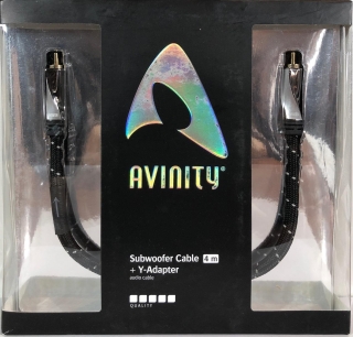 Avinity Subwooferkabel mit Y-Cinch-Adapter, vergoldet 4,0 m