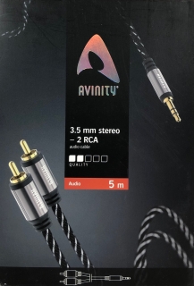 Avinity 3,5mm² Klinke auf Cinch-Kabel 5,0 m