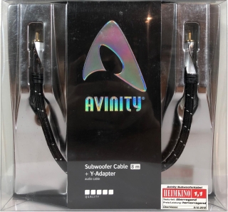 Avinity Subwooferkabel mit Y-Cinch-Adapter, vergoldet 8,0 m