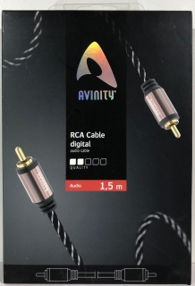 Avinity Digitales Cinchkabel RCA-Mono 1,5 m vergoldet