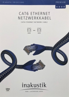 Inakustik Premium 3,0 m Netzwerkkabel CAT6