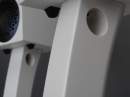Scansonic M10 + Single Stands Weiß - Regallautsprecher, Paar | Aussteller, gut