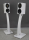 Scansonic M10 + Single Stands Weiß - Regallautsprecher, Paar | Aussteller, gut