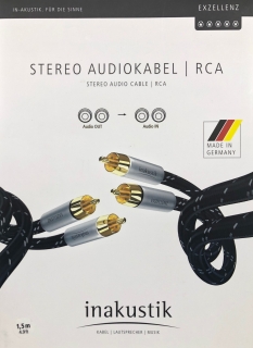 Inakustik Exzellenz Audiokabel Cinchkabel RCA 1,5 m