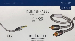 Inakustik Premium MP3 Audiokabel Klinke-Cinch RCA 5,0 m