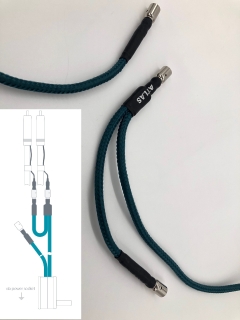 Atlas Grun Adapter 1xFemale auf 2xFemale Erdungskabel 1,5 m
