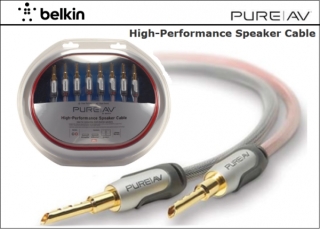 Belkin PureAV 4,9 m Lautsprecherkabel - High Performance Speaker Cable, Silver Serie