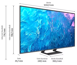 SAMSUNG GQ55Q72CATXZG 138 cm, 55 Zoll 4K Ultra HD QLED TV, 799,00 € | alle Fernseher