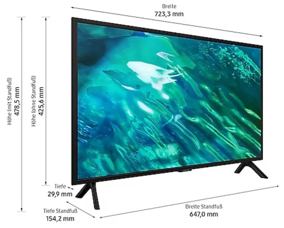 SAMSUNG GQ32Q50AEUXZG 81 cm 32 Zoll Full HD QLED TV, 388,00