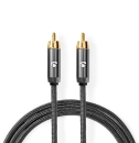 Nedis CATB24170GY10 Digital-Audiokabel RCA Mono 1,0 m