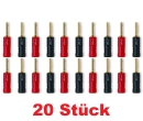 QED QE1810 AIRLOC - Banana Plug Schwarz/Rot, 20er Set