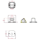 AMPIRE KV802-SIL Farb-Rückfahrkamera, Aufbau, 140° Weitwinkellinse, 15m, silber lackiert