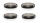 ViaBlue Spikes DISCS XL Unterlegscheibe 4er Set schwarz  UVP 110 €