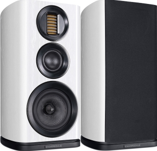 Wharfedale EVO 4.2, Weiß-Echtholz Regallautsprecher, Paar | Auspackware, sehr gut