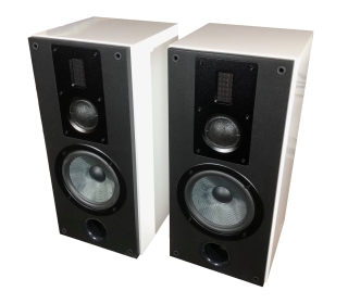 SWAN RM600R Weiss Pianolack 3-Wege Regallautsprecher UVP 1.678 € Paar | Neu
