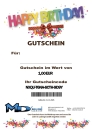 MD Sound Gutschein Design "Happy Birthday"