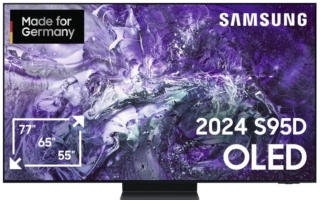 SAMSUNG GQ65S95DATXZG ++ GRATIS WANDHALTER +++ JETZT 400 € Cashback JETZT +++ 163 cm, 65 Zoll 4K Ultra HD OLED TV | Neu