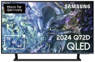 SAMSUNG GQ50Q72DAUXZG ++ GRATIS WANDHALTER ++ 125 cm, 50 Zoll 4K Ultra HD QLED TV