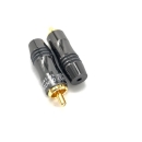 QED Reference Phono Plug RF3MB - RCA-Stecker Schwarz, 10er Set | Neu