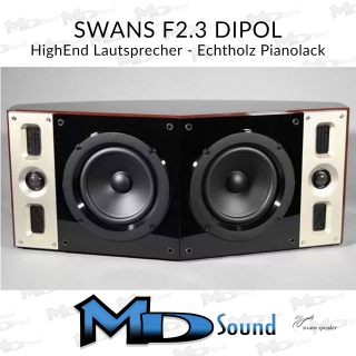 Swan F2.3 Rear Dipol HighEnd Lautsprecher - Echtholz Pianolack - Paarpreis