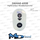 Swan S600B Compact Rear HighEnd Wand Lautsprecher Pianolack weiß - Paarpreis NEU