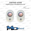 Swan S600B Compact Rear HighEnd Wand Lautsprecher Pianolack weiß - Paarpreis NEU