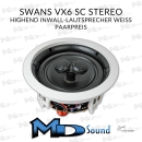 Swan VX6-SC Stereo, 6,5" HighEnd Inwall-Lautsprecher weiß - Paarpreis