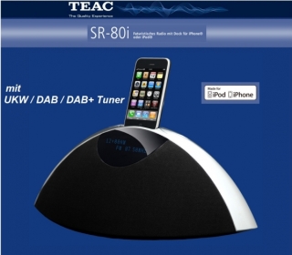 TEAC SR-80iDAB Schwarz - Aussteller  Design-Radio für Ihr iPhone® mit UKW/DAB/DAB+ Tuner, N1