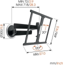 Vogels NEXT 7345 - TV-Wandhalterung, schwenkbar + neigbar...