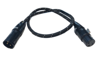 Avinity Audio-Kabel, XLR-Stecker - XLR-Kupplung, Gewebe, vergoldet, 0,5 m