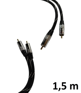 Black Connect Professional Stereo-Cinchkabel RCA OFC | 1,5 m