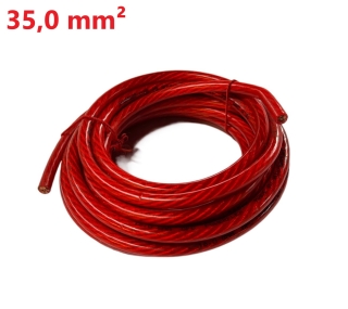 AIV 860931 Strom-/Massekabel 35mm² Kupfer OFC Kupfer feinadrig | Rot | 5,0 m