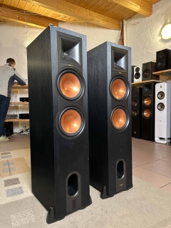 Klipsch R28PF Schwarz Aktiver Standlautsprecher R-28PF Paar | Aussteller (siehe Fotos)