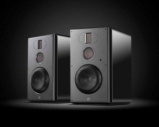Swan H6 - aktiver 3-Wege-Bluetooth-Regallautsprecher, roter Klavierlack, Paar | Neu