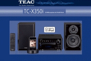 TEAC TC-X350i Schwarz -  iPod®-Dock | Auspackware, sehr gut