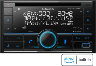 Kenwood DPX-7300DAB I 2-DIN Autoradio / DAB+ / Amazon Alexa / Bluetooth / CD / Front-USB / Front-AUX-IN / iPhone Steuerung