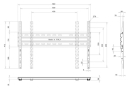 BLACK CONNECT Slim Mount 640 Universal Wandhalterung...
